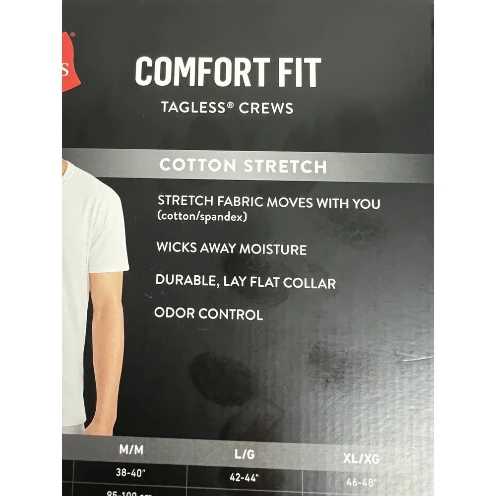 Hanes Mens Crews 3 Pack Undershirt Sz Med Premium Black Label Crewneck White A4